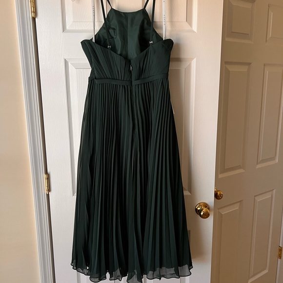 NWT Azazie x Kendall+Kylie Dasha Dress. Size A12. Color Pine (#84). Unaltered. - Picture 13 of 14